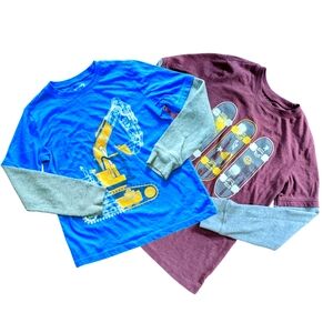 Boy Jumping Beans Long Sleeve Graphic Fashion Tee Bundle